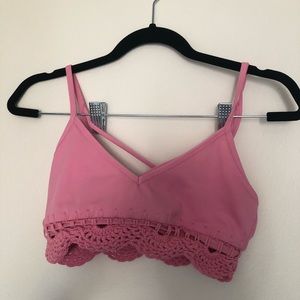 Carbon 38 pink yoga bra size Small